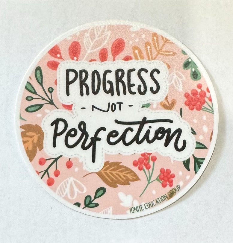 Progress Not Perfection Sticker
