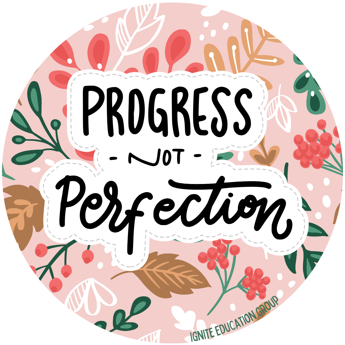 Progress Not Perfection Sticker